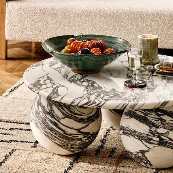 Arabescato-White-Marble-Coffee-Table---Modern-Round-Design-with-Ball-Base