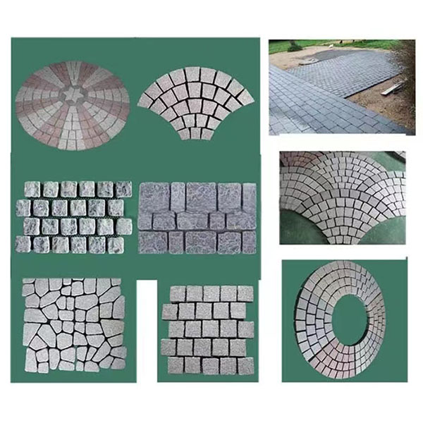 Flamed Granite Cobbles 74x46cm Driveway Paver Stones with Custom Sizes